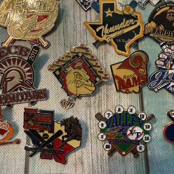 Lot of 30 Baseball Softball Trading Pins Youth Travel Team Tournament 2010–2012 - Picture 5 of 8